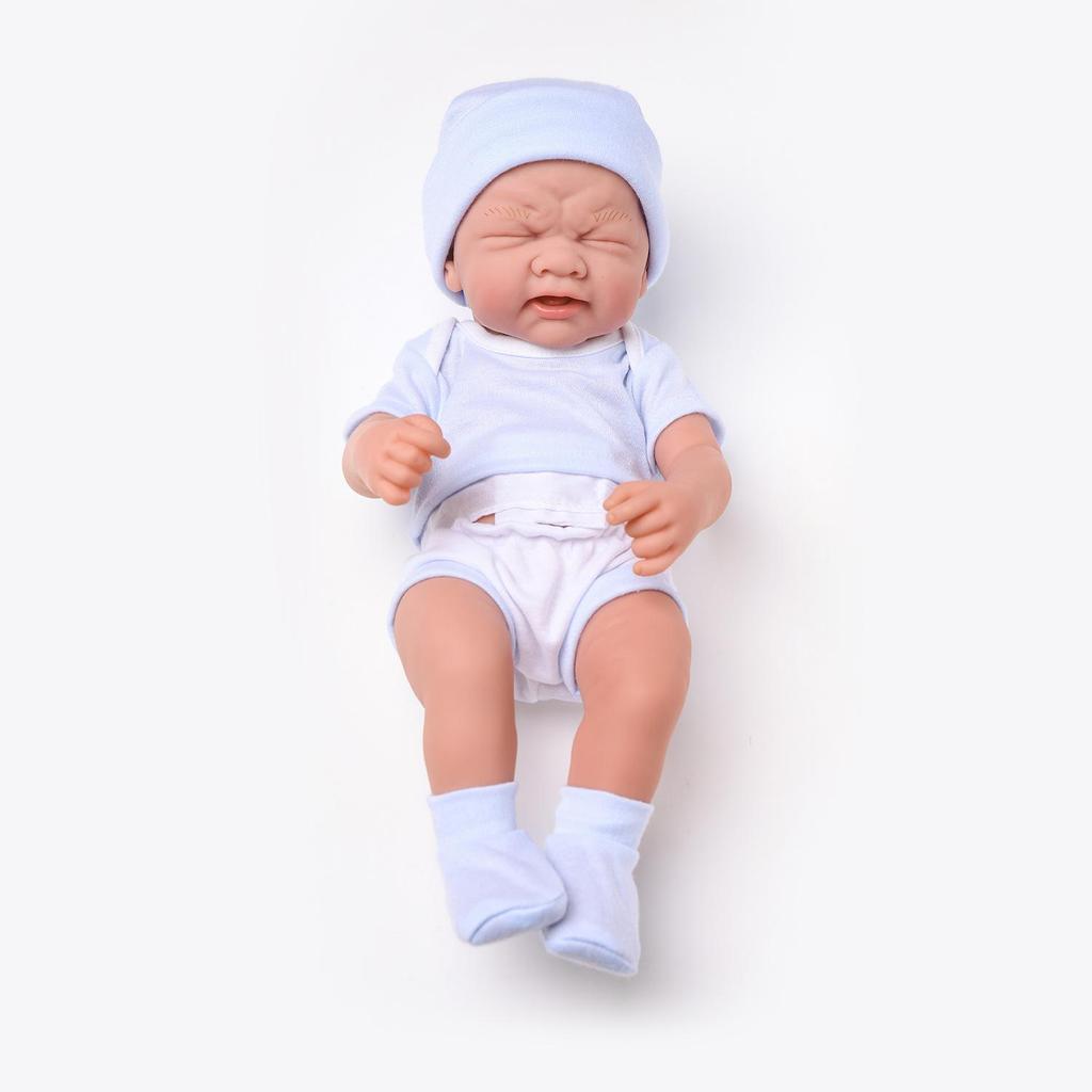 35cm Crying Silicone Reborn Baby Doll with Multiple Expressions - Realistic Children's Toy Gift