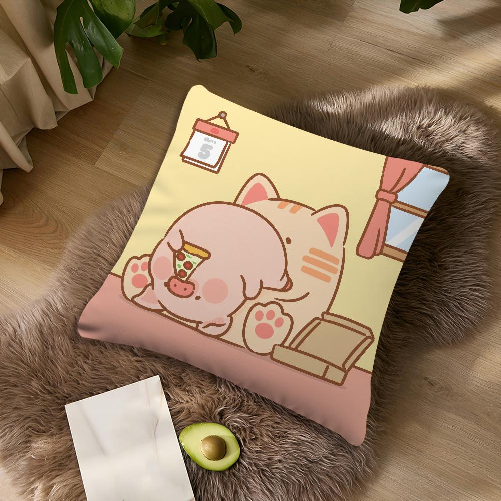 Cartoon Lulu Schwein Rosa Niedlich Lustig Kissen Für Schlafzimmer Auto Café Raum Weich und Wohnzimmer Sofa Dekorative Kissenhülle Hülle