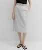 Beullaengkeu03 Cotton Shirring Banding Skirt (Light Gray)