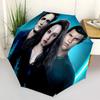 1pc  Twilight Umbrella Portable Folding Umbrella Iron Frame Hole Bone Structure Outdoor Home Umbrella