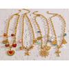 Yhpup Trendy Sun Ocean Charm Pendant Handmade Jewelry Golden Waterproof PVD Plated Stainless Steel Summer Jewelry 2025 Wholesale