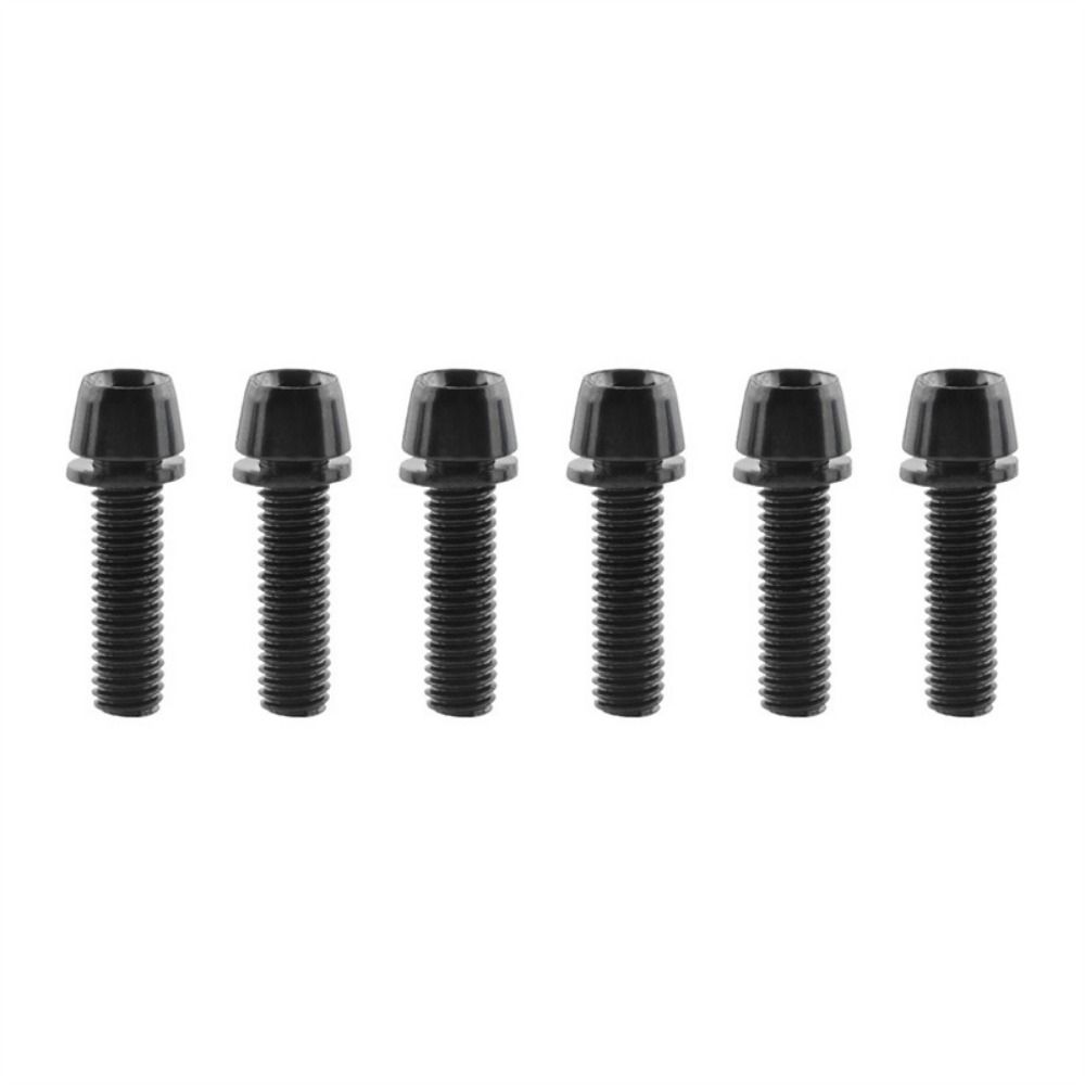 

6pcs/set Titanium-plated Bicycle Handlebar Screws Bicycle Disc Brake Caliper Bolt Mountain Bike black-Titanium