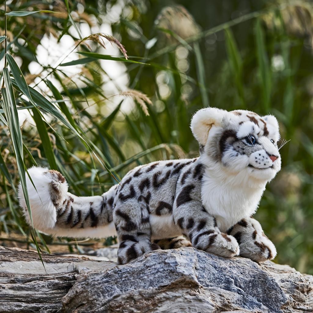 Miniso Realistic Snow Leopard Stuffed Animal Plush Toy Soft Plush Children s Gift Collection