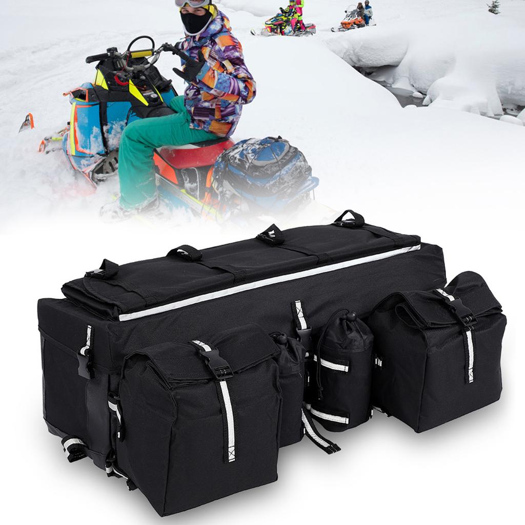 ATV Rear Rack Soft Luggage Storage Cargo Gear Pack Tank Saddle Bag