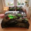 3pcs Grave Digger Monster Truck Home Decor Bedding Set-Universal Three-Piece Suit for Bedroom, Guest Room, Living Room, Hotel-Perfect Gift F
