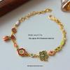 Retro Exquisite Butterfly Bracelet: Colorful Drip Oil Design, Light Luxury, High-End Fashion, Versatile Niche Temperament Jewelry.