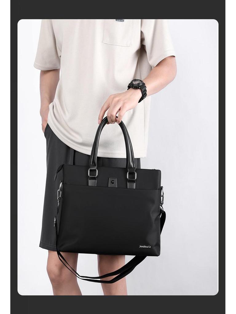 Oxford Cloth Men's Multifunctional Briefcase and Shoulder Bag