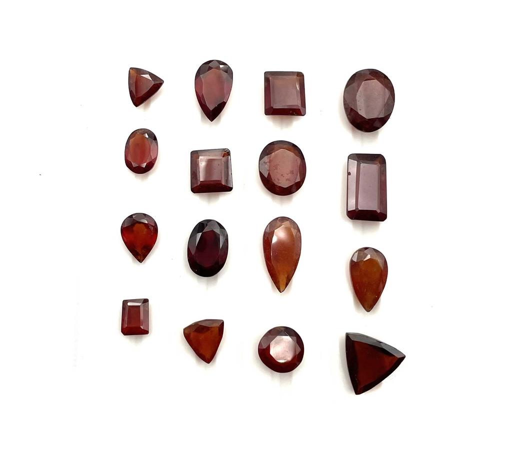 Natural Garnet Mix Shape Cut Loose Gemstone Lot 17-20 Pcs 6-16 MM 100 CT Garnet Faceted Gemstone For Jewelry Making