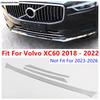 Car Front Bumper Lip Lower Grille Strip Decoration Cover Trim Stainless Steel Exterior Accessories For Volvo XC60 2018 -