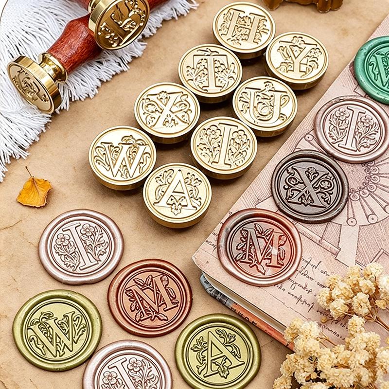 2PCS/SET Vintage Stamp Retro 26 Letters Wax Sealing Stamp Scrapbooking Wax Seal Craft Supplies Invitation/envelop Gift HCZ106-SB