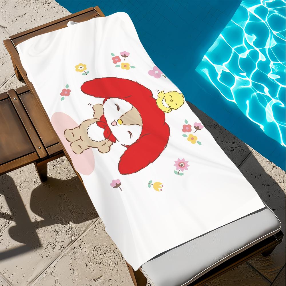 l-Littleforestfellow-W CUTE ANIME Towel Beach Quick Dry Soft Pool Towels Gift for Travel Gym Shower Camping sports