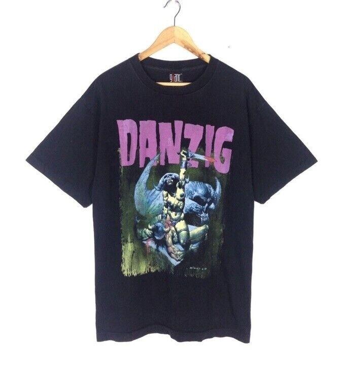 Vtg Danzig Band Tshirt, Gift For Fan Black Unisex Tshirt Reprint S-5XL KH12768 Unisex T-Shirt XXXL