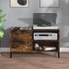 VidaXL Record Cabinet, Side Cabinet with Storage, Furniture for Turntable, Living Room Buffet, Modern, Smoked Oak 831954
