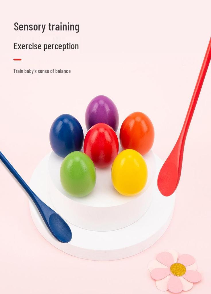 Wooden Spoon & Ball Balance Toy for Kids: Outdoor Sensory Integration & Parent-Child Play