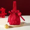 Drawstring Chinese Wedding Candy Bag Blessing Words New Year Money Bag  Party Gifts