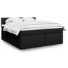 VidaXL Slat Bed Base with Mattress Black 180x200 Cm Fabric 3289061