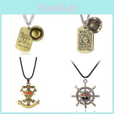 Japanischer Anime One Piece Piratenkönig Gol D. Roger Anhänger Halskette Cartoon-Stil
