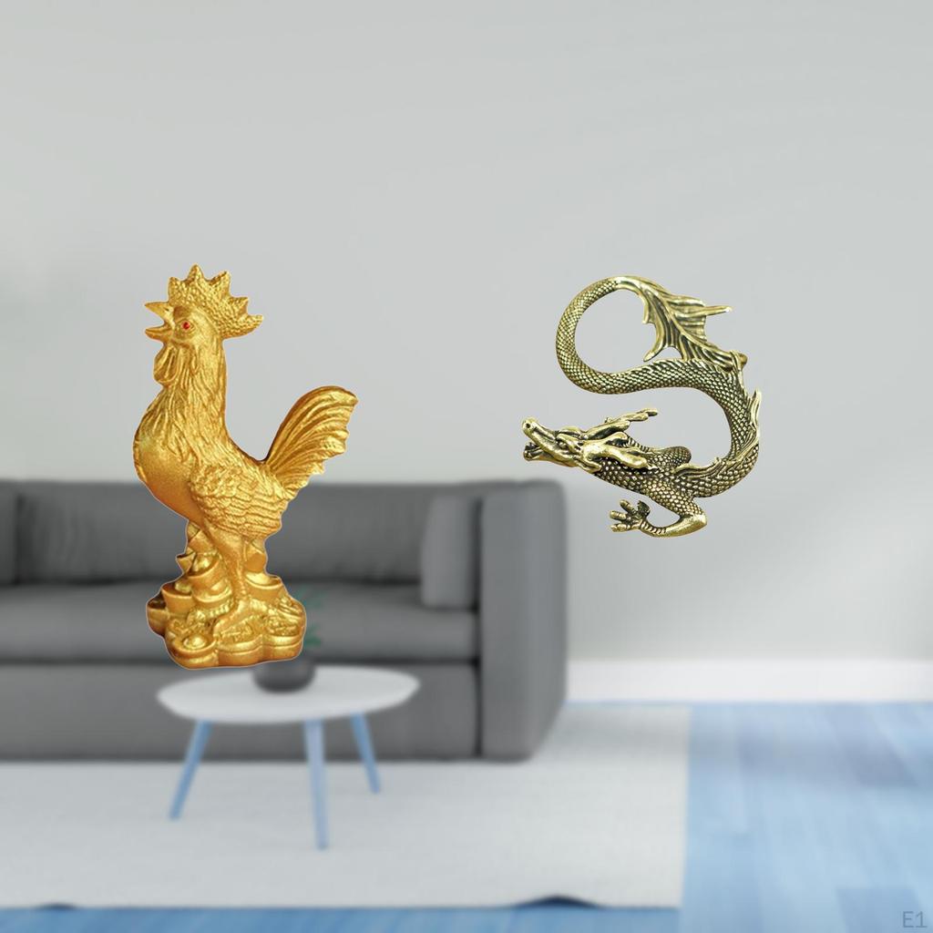 Feng Shui Figurine Brass Sculpture for Home Office Decor Birthday Anniversary Housewarming Chinese