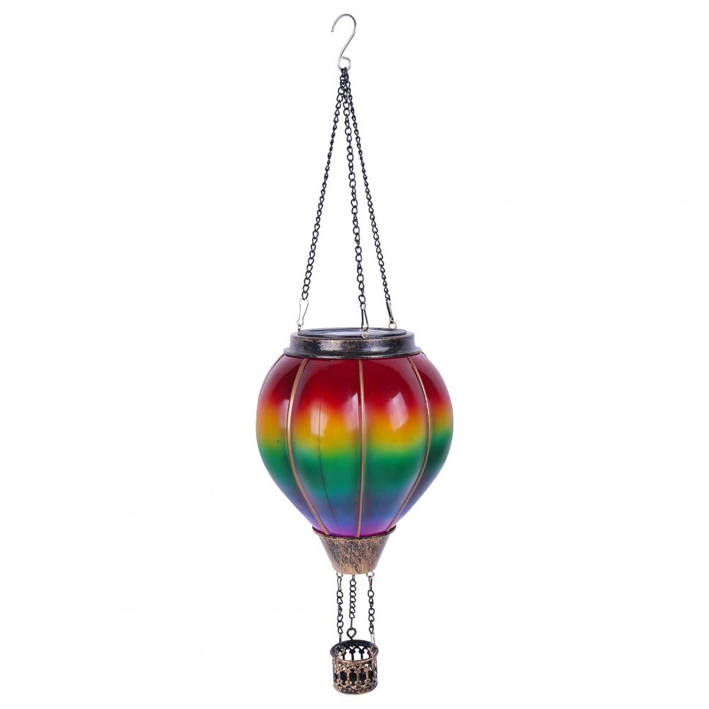 

Waterproof Solar Light Solar Light Outdoor Hot Air Balloon Solar Lantern with Auto On/off Hook for Lawn Porch Decor for Garden червоний