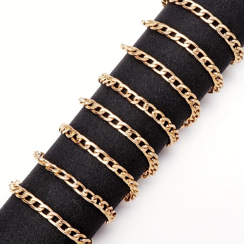 1 Roll Of Aluminum Alloy Golden Aluminum NK Chain Bracelet Necklace Material DIY Jewelry Making Box Clothing Chain Accessories 5 Yards/roll