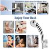 1 Set Detachable 3 Modes Setting Shower Head Handheld High Pressure Rain Water Saving Home Hotel Sprayer Bathroom Shower Head