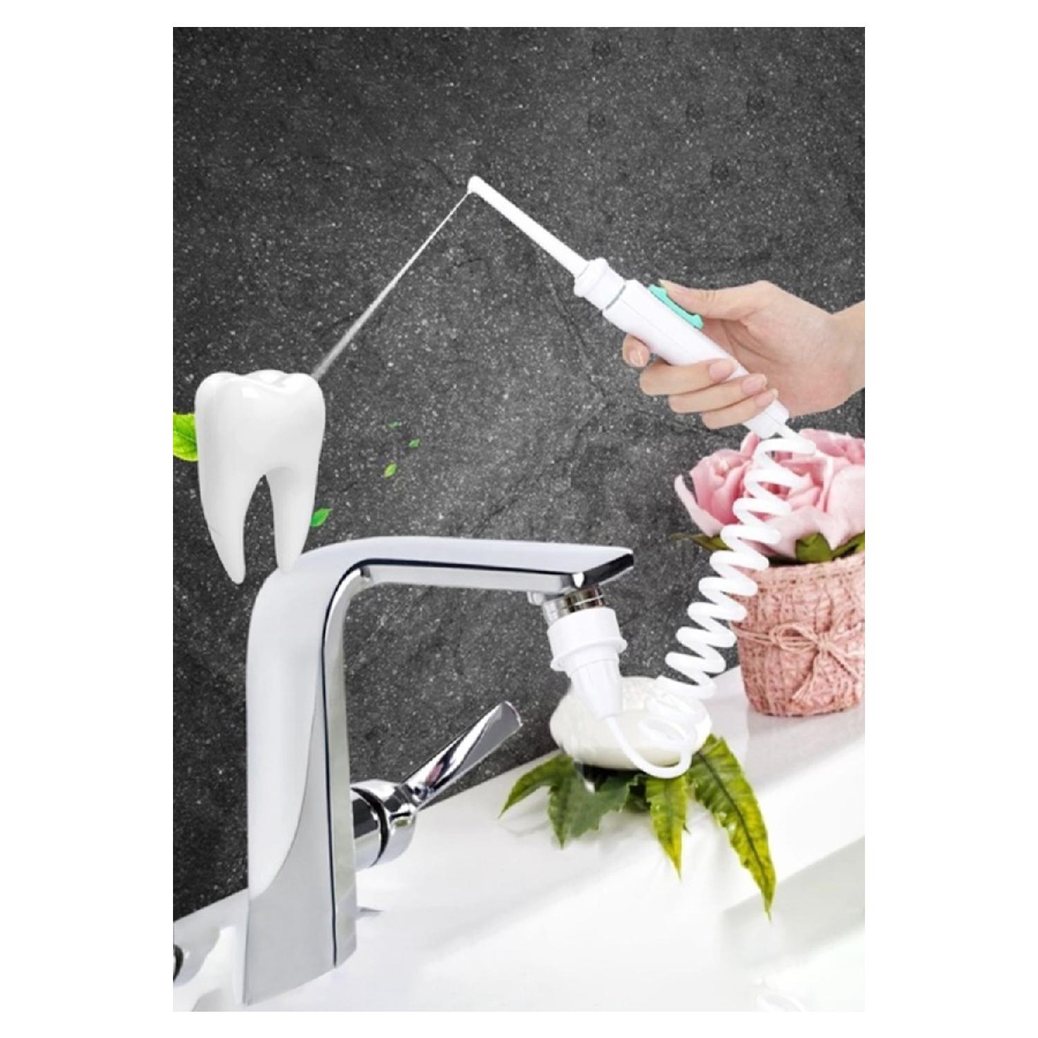 

Ирригатор для полости рта между зубами и деснами, полный уход за полостью рта, зарядка аккумулятора, без резервуара, 3 этапа, 3 головки, семейный размер