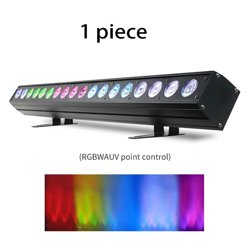 New 18x18W Pixel Control 6in1 RGBWA UV Wall Washer with DMX Linear Strip Light Indoor Flowing Lighting Effect Stage Lighting Atmosphere