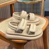 Stepping on shit sandals women's summer wear 2025 new Velcro Roman shoes thick sole heightening outer wear beach sandals