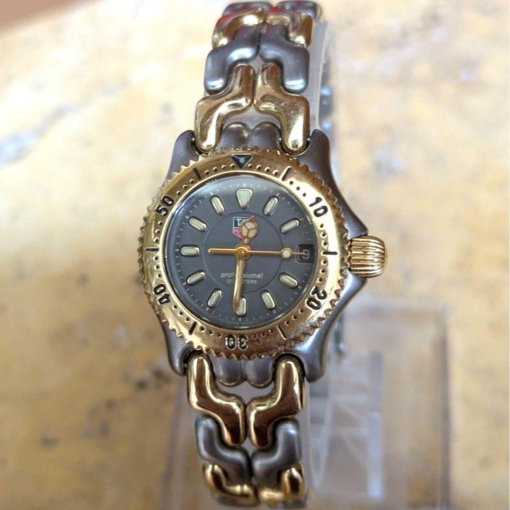 Used [Good Condition] TAG HEUER Professional Cell Date Gold Silver Combination Ladies