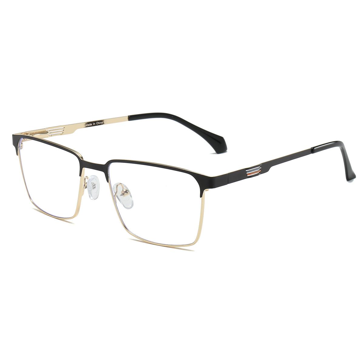 

54-17New Men s Full-frame Glasses Anti-blue Light Reading Glasses Large-frame Flat Glasses Custom Prescription Different Degrees Anti blue light 0