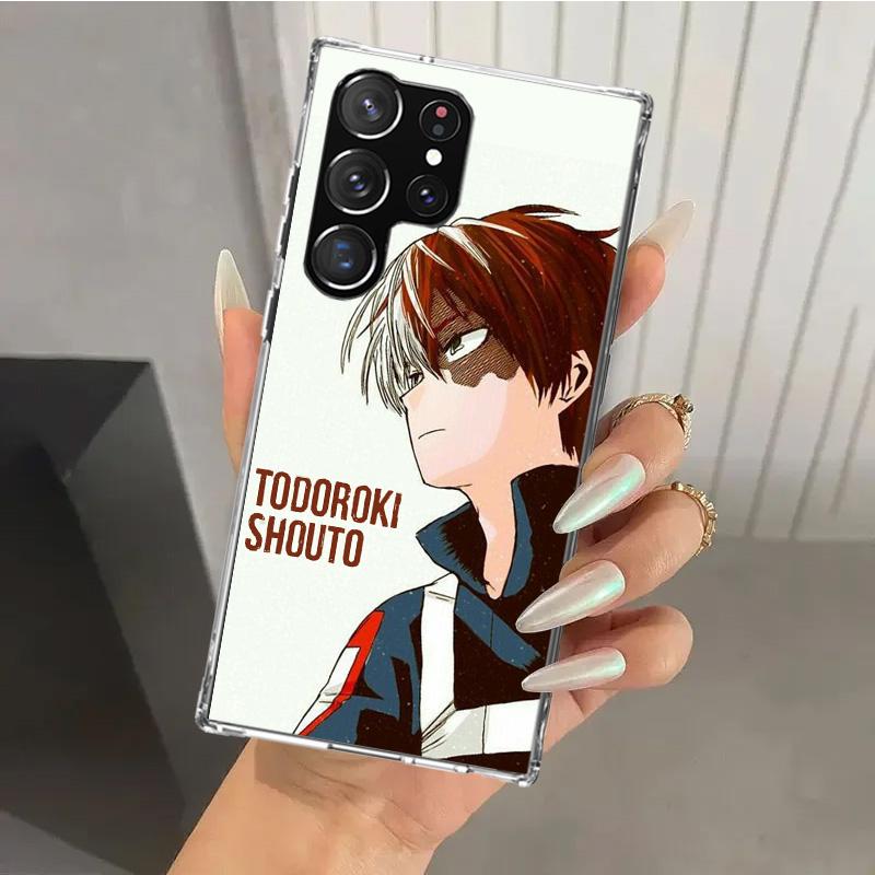 My Hero MHA Todoroki Shoto Phone Case for Samsung Galaxy S26 S24 S23 Ultra S25 Edge S22 S21 Plus S20 FE + Soft Print Shell Funda