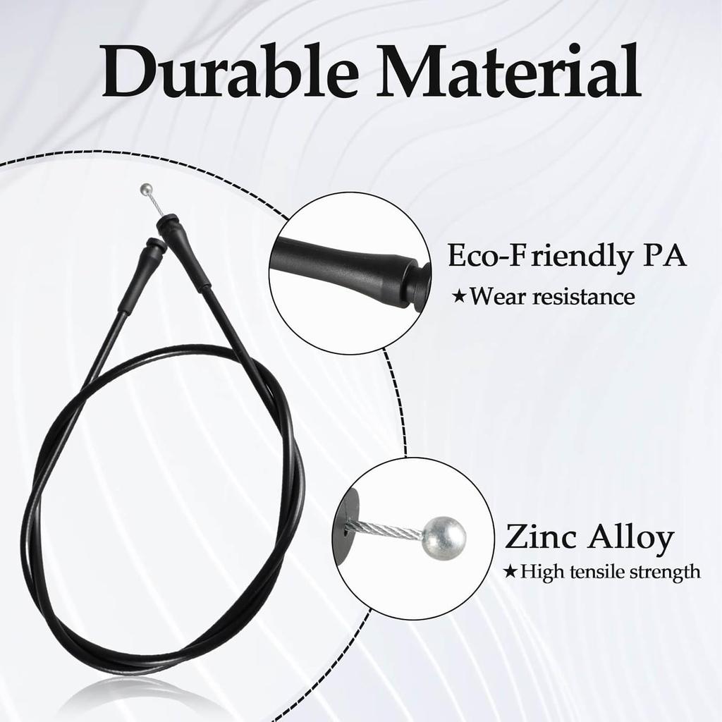 Rear Left Cargo Door Upper & Lower Latch Release Cables Compatible With Ford E-150 E-250 E-350 1992- E-450 2002- Club Wagon Super Duty Replace#