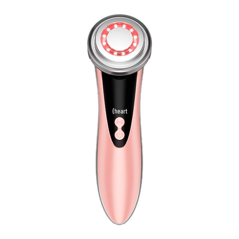 Ultrasonic Electronic Facial Beauty Device with Red & Blue Light Therapy