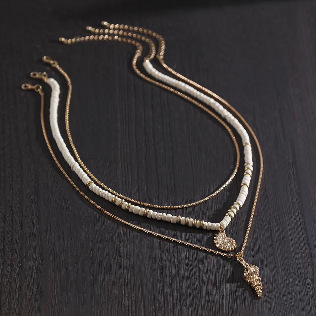 Men Beach Coconut Shell Seashell Necklace Hip Hop Unique Layered Choker Chain Accessories