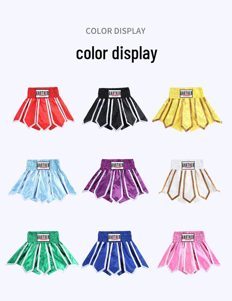 Boxing Ribbon Style Muay Thai Kickboxing Competition Shorts