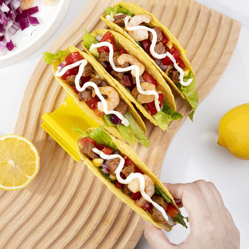 1/2/3pcs Taco Holders Colorful Mexican Food Hard Stand Holds Soft Shells Wave Shape Kitchen Tool Restaurant Pancake Shelf