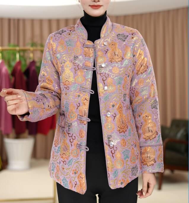 Women's Spring & Autumn 2026 Lapel Jacket - Stylish, Loose-Fit for Middle-Aged & Elderly