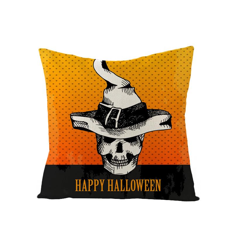 New Home Furnishings Halloween Polyester Pillow Case Home Pumpkin Ghost Fire Cushion Waist Pillow Case