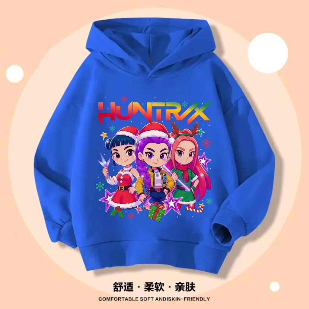 KPop Devil Hunter Huntrix Hoodie Christmas Gift Children's Hoodie Princess Girl Fashion Spring and Autumn Hooded Pullover