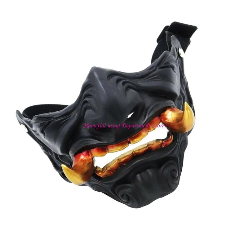 Animes Cosplays Oni Face Covering Ventilated Design Quickly Adjustable Theatrical Property For Festivals And Themed Event