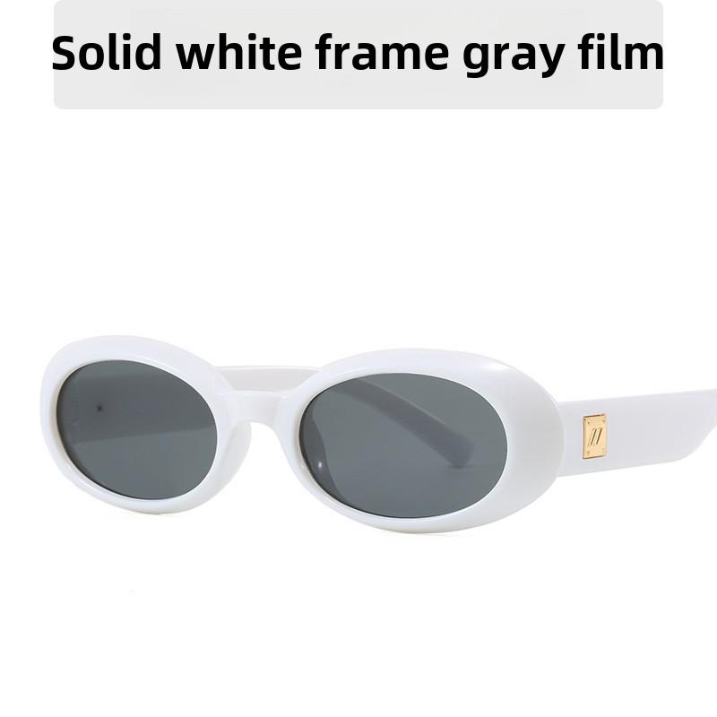 Trendy oválné sluneční brýle s UV400 ochranou, univerzální módní brýle pro venkovní neformální styl