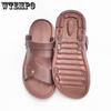 WTEMPO Sandale de vară pentru bărbați, fund gros, fund moale, tobogane casual, la malul mării, pantofi de plajă, în aer liber, papuci de interior antiderapante, pantofi de drumeție la modă