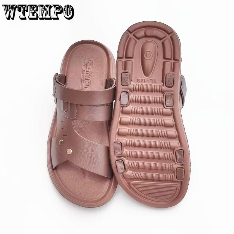 WTEMPO Pánské letní sandály Tlusté dno Měkké dno Ležérní Skluzavky Přímořské Venkovní Plážové boty Protiskluzové Sálové pantofle Módní turistické boty
