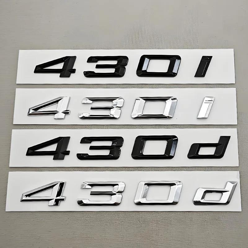 3D ABS Car Letters Logo 430i 430d Badge Sticker Emblem Decals For BMW 4 Series 430i 430d G22 G26 G23 Tail Marking Accessories pt2