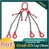 4 Point Lift Chains Rigging with Grab Hook 4 Leg Chain Sling for Lifting Combination Lifting Chain for Large and Heavy Cargo 176