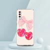 Cute Cherry Bow Phone Case For Samsung A16 A14 A12 A22 A32 5G A34 A42 A52 A54 A50 A70 A30 A40 A20E A10S A20S A02S A04S A06 Cover