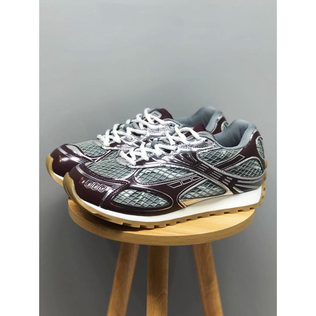 Fashion Casual Shoes Wang Yibo Same Mesh 2025 Spring New Silver Sports Shoes Female Couple Dad Shoes