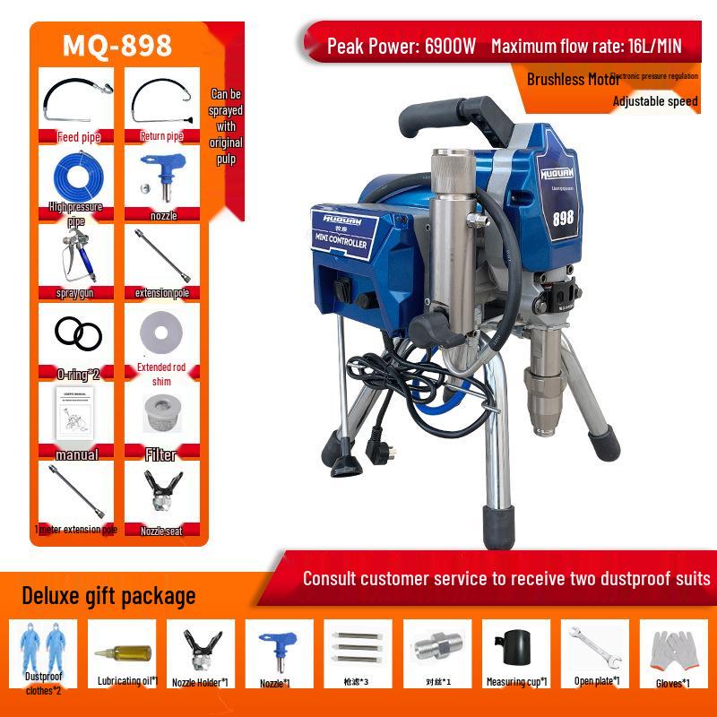 Compact Electric Airless Paint Sprayer for Interior and Exterior Walls