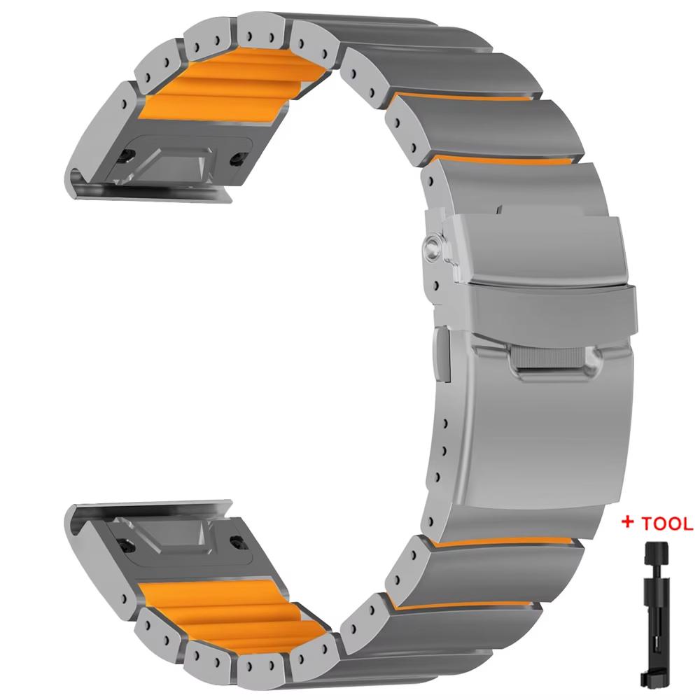 Quick Fit 22mm 26mm Titanium Band for Garmin Fenix 8 51mm 7X Pro 6X Pro 5x Tactix 7 Enduro 3 2 Instinct 2X Forerunner 935 945