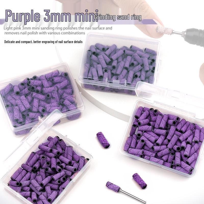 

3mm Nail Art Mini Polishing Tool for Dead Skin Removal - Purple